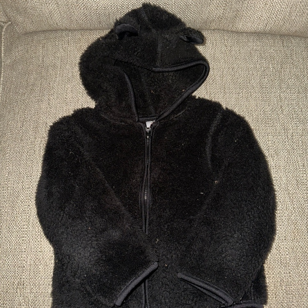 Cozy Black Fleece Hoodie